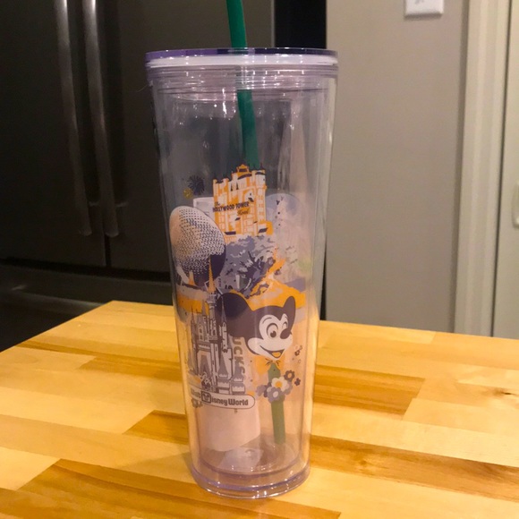 NEW ⭐️Disney 50th anniversary Starbucks tumbler with straw and lid